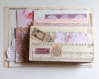 Scrapbookpapper i vintagestil - Junk Journal Pack