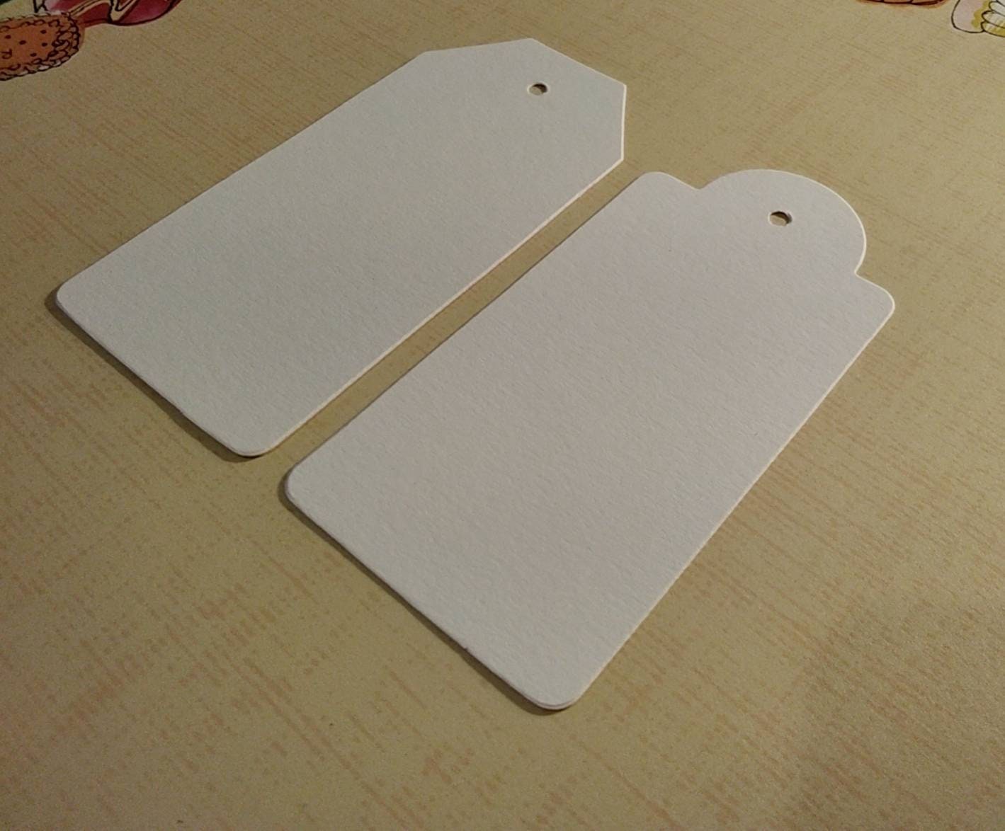 Large Plain Gift Tags Luggage Labels Black Ivory Kraft Etsy