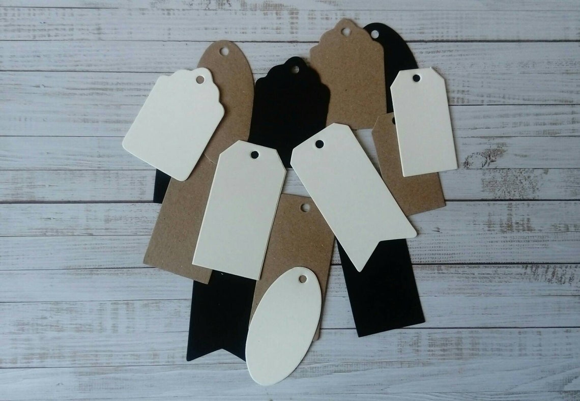 Ivory Gift Tags Gift Labels Favour Tags Assorted Shapes Etsy