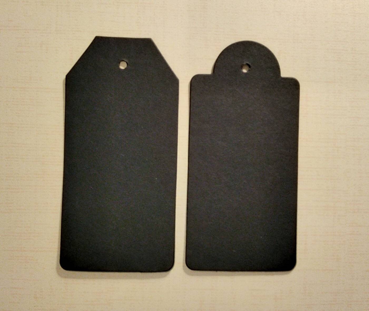 Large Plain Gift Tags Luggage Labels Black Ivory Kraft Etsy