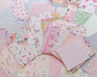 Pastell Assorted Cardstock & Papier Pack - Kartenherstellung, Scrapbooking - Gemustertes Papier Handwerk Bündel