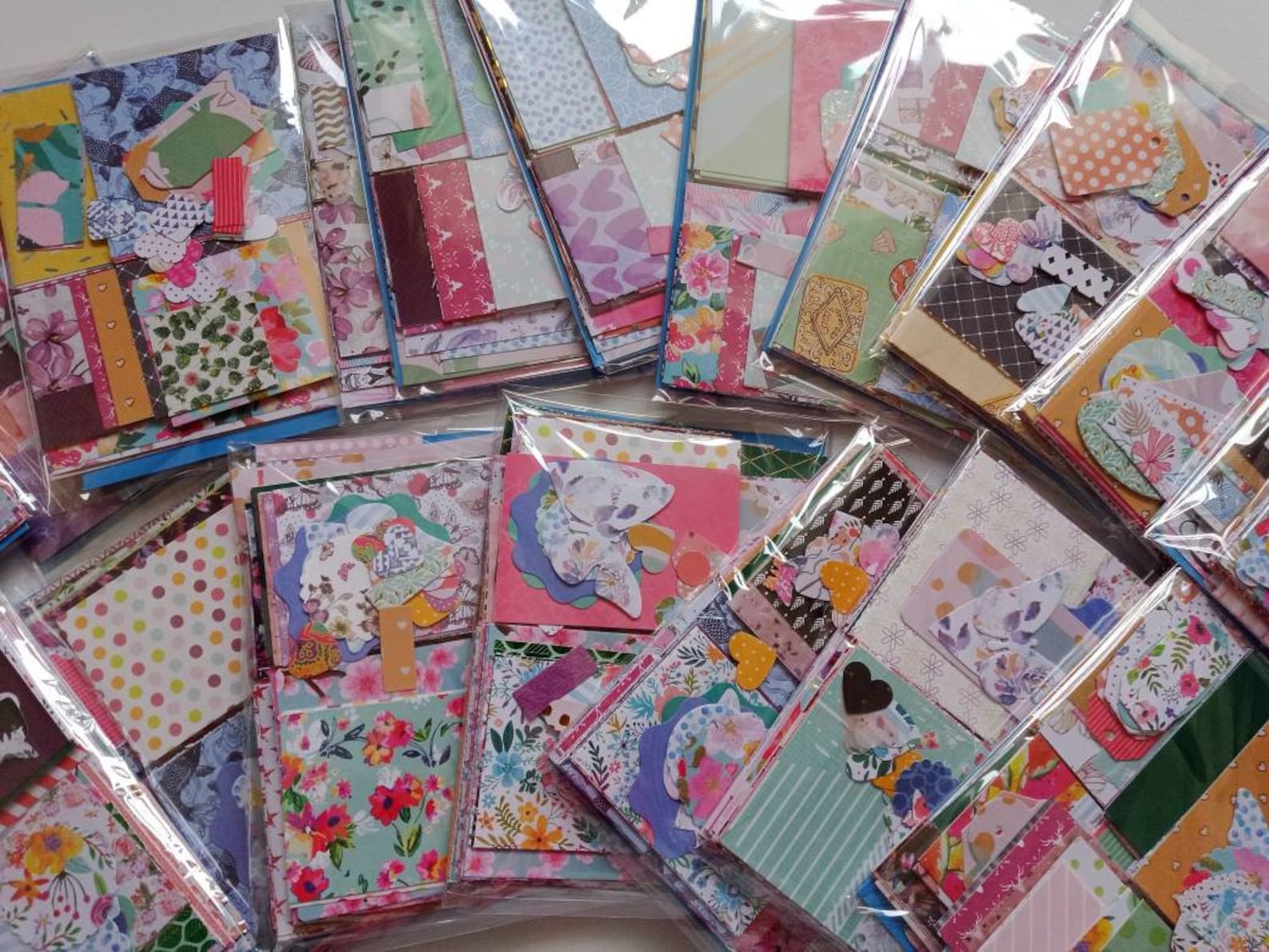 Mixed Patterned Cardstock & Paper Pack Grab Bag Cardmaking Etsy UK