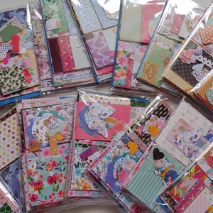 Mixed Patterned Cardstock & Paper Pack, Grab Bag, Cardmaking, Scrapbooking, Junk Journals, Assorted Paper, Craft Stash, Collage Pack