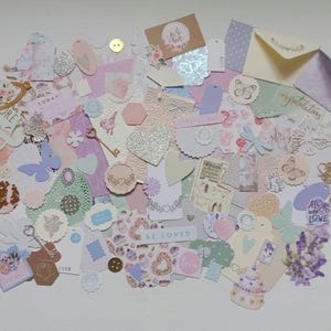 Pack de scrapbooking mariage - fournitures pastel pour carnet de voyage - kit de fabrication de cartes pour anniversaire de mariage