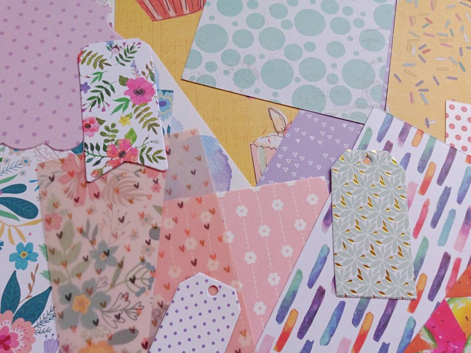 Mixed Patterned Cardstock & Paper Pack Grab Bag Cardmaking Etsy UK