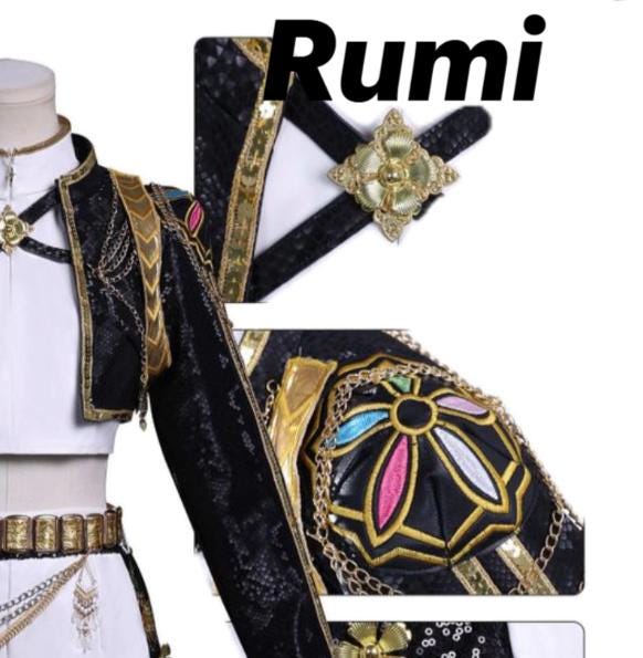 Pattern On Rumi Shoulder Rumi Kpop Demon Hunters Shoulder Embroidery Patch, Machine Embroidery ...