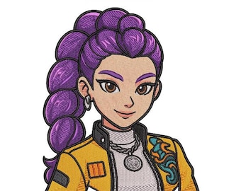 Ricamo di Rumi, Ricamo delle ragazze cacciatrici di demoni, Ricamo Kpop Demon Hunters, File di ricamo di Huntrix, 4 misure