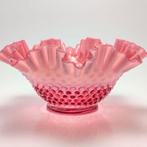 Fenton Cranberry Bowl - Etsy