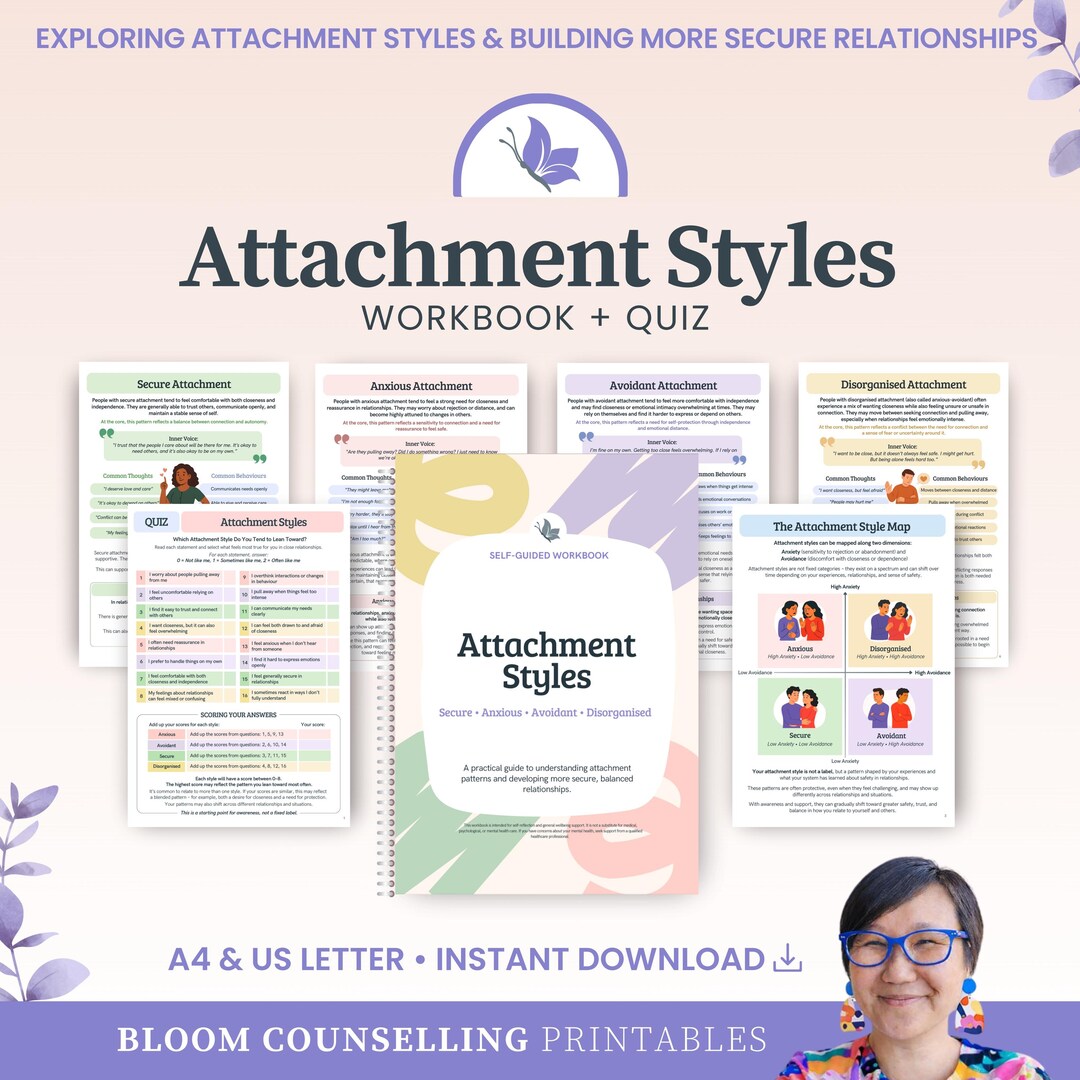 Attachment Styles Workbook, Couples Relationships Therapy, Avoidant ...