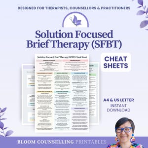 SFBT Spickzettel | Lösungsorientierte Kurztherapie Kurzanleitung | Therapeut Ratgeber Toolkit | Digitaler Download PDF