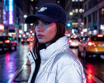 Orbital Archive Vintage Corduroy Cap - Embroidered Retro Sci-Fi Planet Hat | Minimalist Space Aesthetic Unisex Streetwear