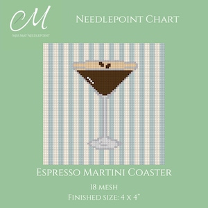 Espresso Martini-underlägg - Digital nålpunktsdiagram
