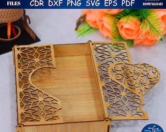 Heart Jewelry Box SVG, Geometric Laser Cut File (Digital Download)