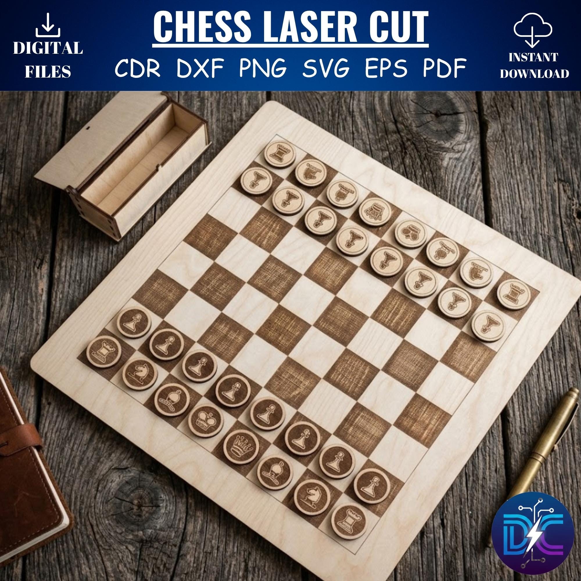 Wooden chess board - Etsy 日本