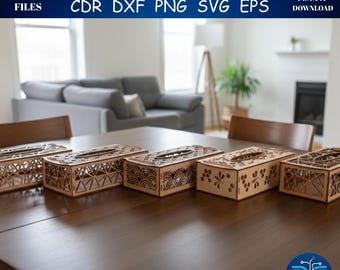 Ornate Tissue Box Laser Cut Files, CNC, Glowforge (Digital Download)