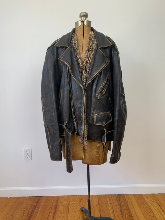Vintage City Streets Leather Jacket | Etsy