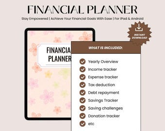 Financial Daily Planner | Budget, Expense Tracker, Debt Payoff, Savings (Digital Download)