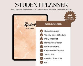 2026 Student Planner | Academic Organizer for iPad, GoodNotes (PDF Download)