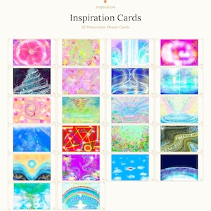 Printable Inspiration Oracle Cards, 22 Affirmation Cards Digital Download, Positive Mindset Deck, Self Love Guidance Cards, Spiritual Gift