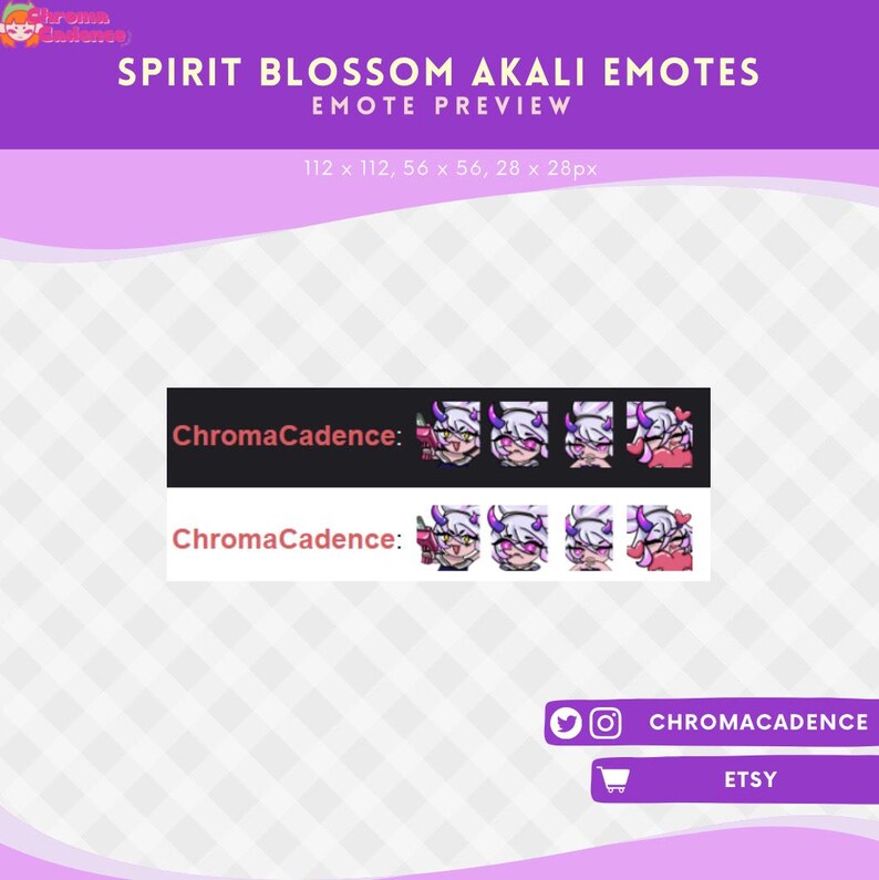 Spirit Blossom Akali Emote Set | Emote for Twitch, Discord and Youtube ...