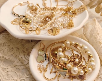 Curated Gold tone Mystery Box Vintage Inspired Jewelry Set, Daily Dainty fashion Jewelry lot