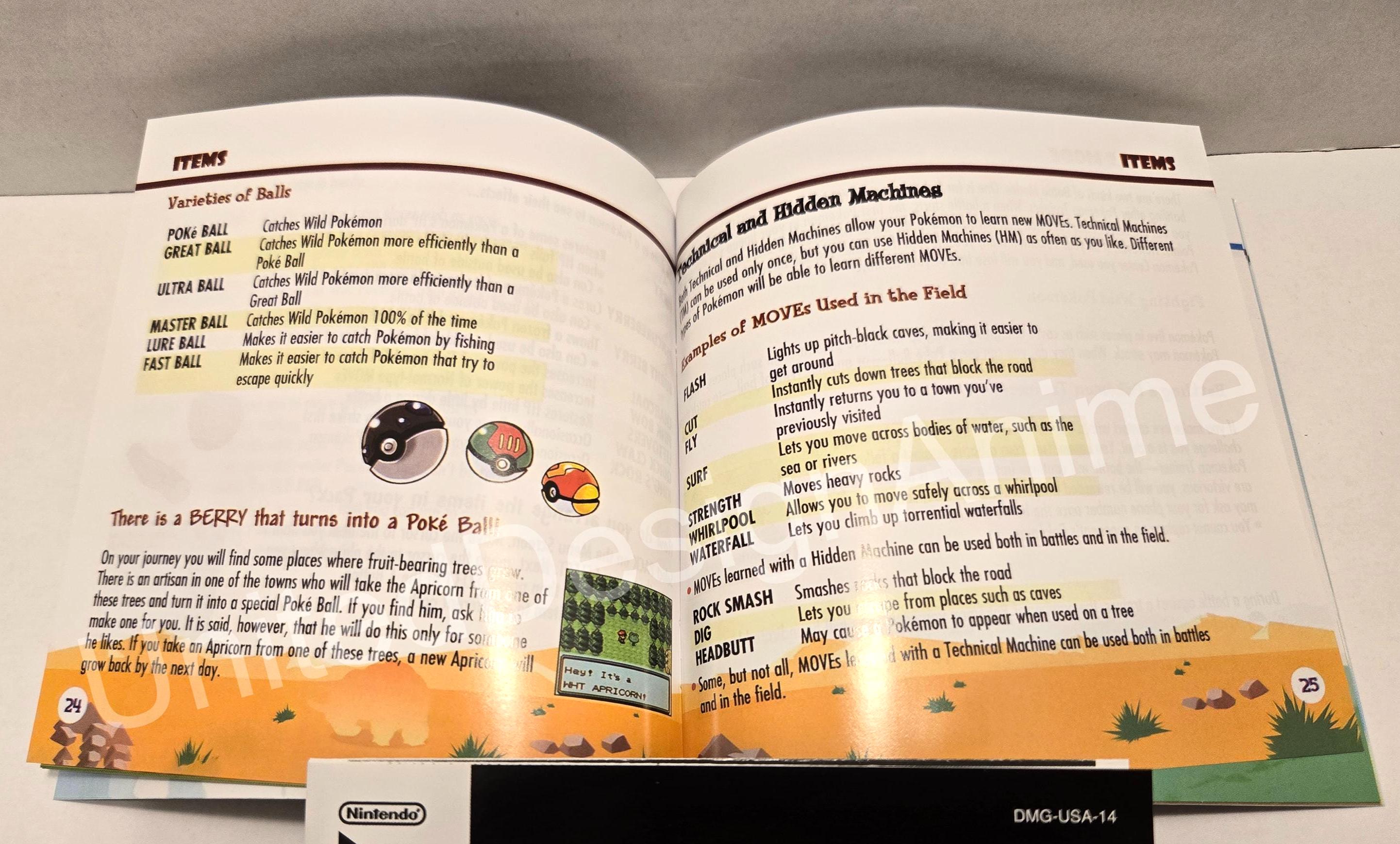 Pokemon Booklet.pdf Pokémon Pokemon Game Boy, GBC, GBA High Quality Manual&instruction ...