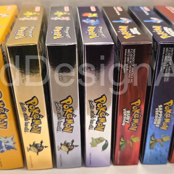 Pokémon Pokemon Game Boy, GBC, GBA High-Quality Complete Box Case Assembly Kit (Box/Manuals/Insert-Tray/Case) (No game included) US Seller!