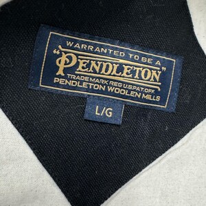 Pendleton Jacket Mens Large Black White Excellent Fleece Southwestern Zip Up imagen 7