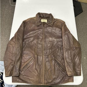 Eddie Bauer Leather Jacket - Etsy
