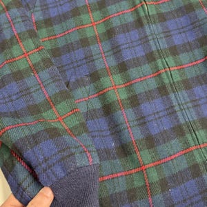 Vintage Pendleton Plaid Bomber Jacket Mens M Blue Green Zip Up 画像 2