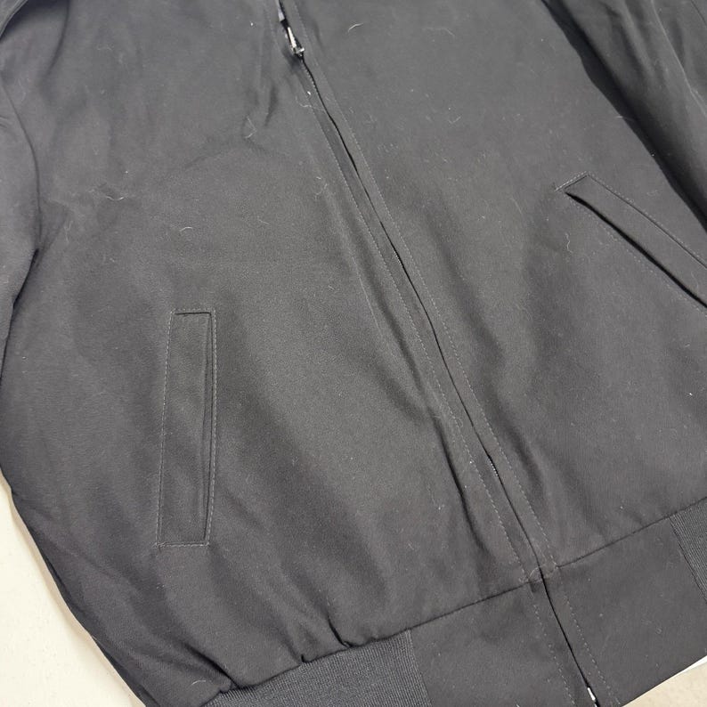 Neptune Garment Co Bomber Jacket Mens 42 Black Excellent Officer Thinsulate Wool image 2