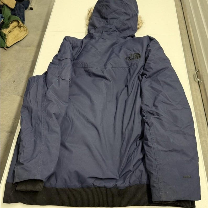 The North Face Gotham III Parka Mens XXL Blue Good Faux Fur Hood Down Jacket imagen 8