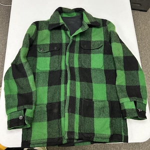 Vintage Buffalo Plaid Jacket Green - Etsy