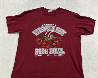 Nutmeg Mills T-Shirt Mens XL Maroon WSU Washington State Rose Bowl 1998 Vintage