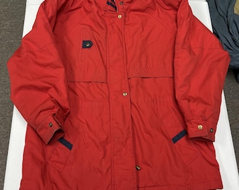 Vintage Cabin Creek Utility Field Jacket Men L Plaid Lined Full Zip Barn Coat
