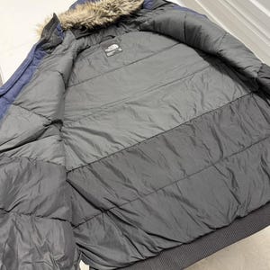 The North Face Gotham III Parka Mens XXL Blue Good Faux Fur Hood Down Jacket imagen 5