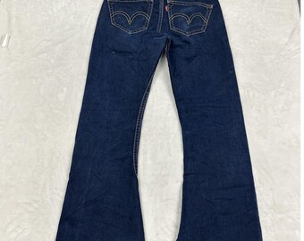 Levis Type 1 Tough Boot Jeans Mens 31x32 Dark Wash Blue Denim Y2K Streetwear