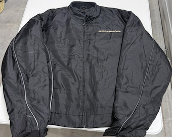 Goldwing honda Motorcycle Jacket Mens XL Black Reflective Full Zip Mock Neck