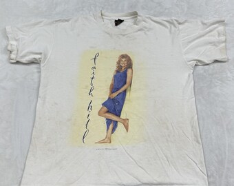 Faith Hill T-Shirt Mens XL White It Matters To Me Tour 95-96 Brockum Vintage