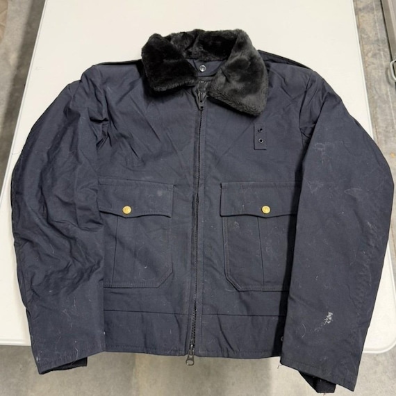 Vintage I Spiewak Sons Golden Fleece Bomber Police Jacket Navy