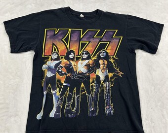 KISS Band Graphic T-Shirt Mens M Black 2009 Anvil Rock Concert Tee