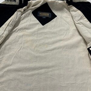 Pendleton Jacket Mens Large Black White Excellent Fleece Southwestern Zip Up imagen 4