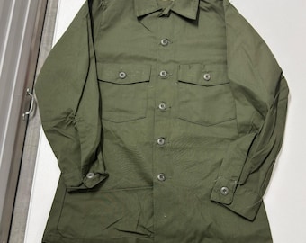 Military Utility Shirt Mens  Green Excellent OG-507 Selma Apparel Corp