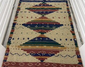 Vintage Collier Campbell Rug Unisex OS Multicolor 1993 Merino Wool aztec rug