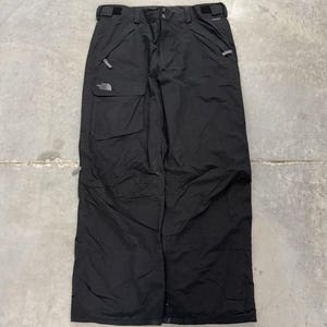 The North Face HyVent Mens XL Ski Snow Pants Black Cargo Pocket Waterproof Shell