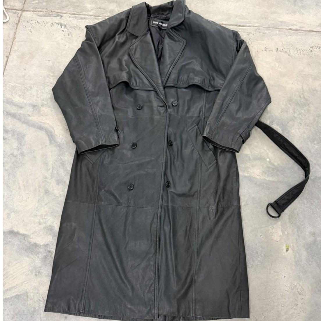 Veste En Cuir Noir Luis Alvear Pour Homme - Taille L - Occasion Très Bon état