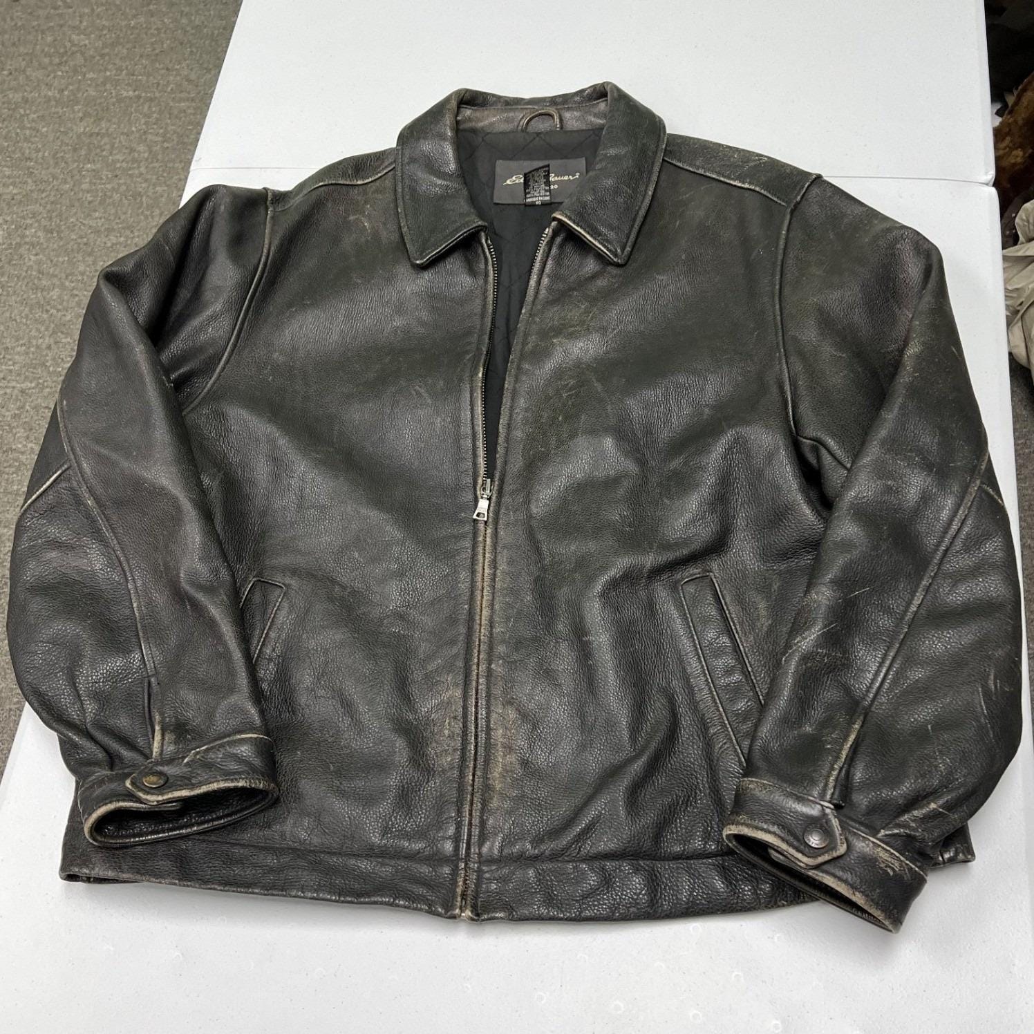 Eddie Bauer Leather Jacket - Etsy