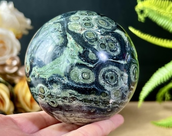 Sfera di diaspro Kambaba, sfera di cristallo lucidato, pietra Chakra della radice, decorazione per la casa