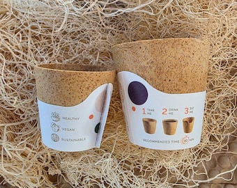 10 Espresso Edible Cups, Natural Ingredients, Organic Vegan Cookie Snack