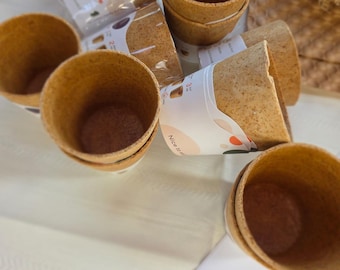 Edible Coffee Cups - Vegan, Zero-Waste Waffle Cups, Box of 240